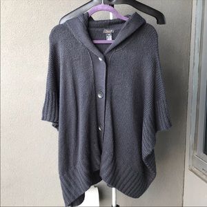 Grayish blue hooded sweater